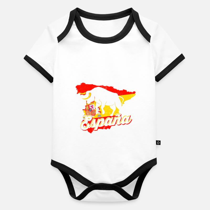 Spanien Baby Bio-Kurzarm-Kontrastbody