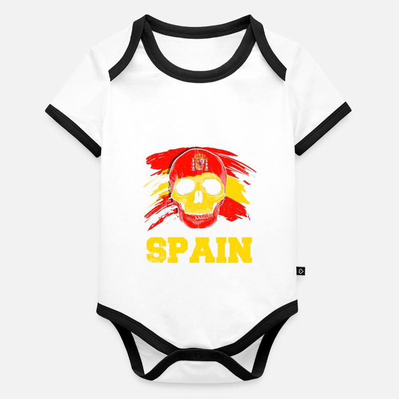 Espagne Body Bébé bio contrasté manches courtes