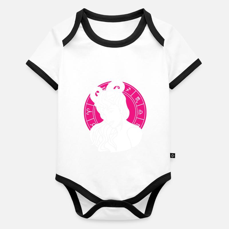 Zodiac Aries Organic Baby Contrasting Bodysuit