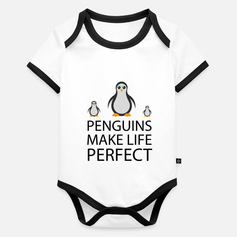 Pinguin Baby Bio-Kurzarm-Kontrastbody