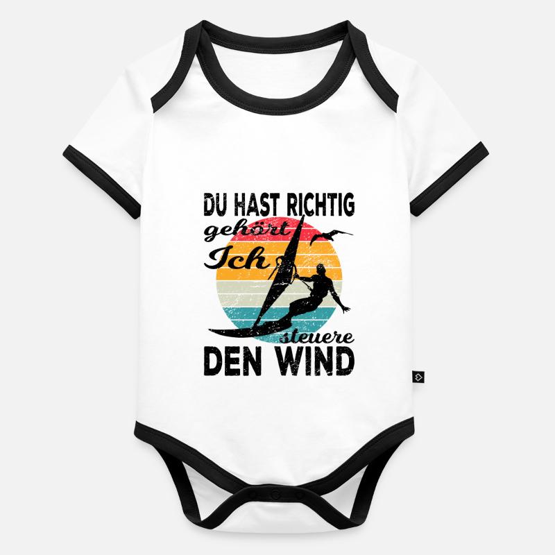 Windsurfen Baby Bio-Kurzarm-Kontrastbody