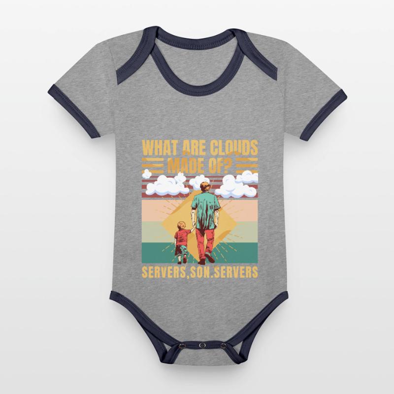 Funny Programmer Software Developer Computer Baby Bio-Kurzarm-Kontrastbody