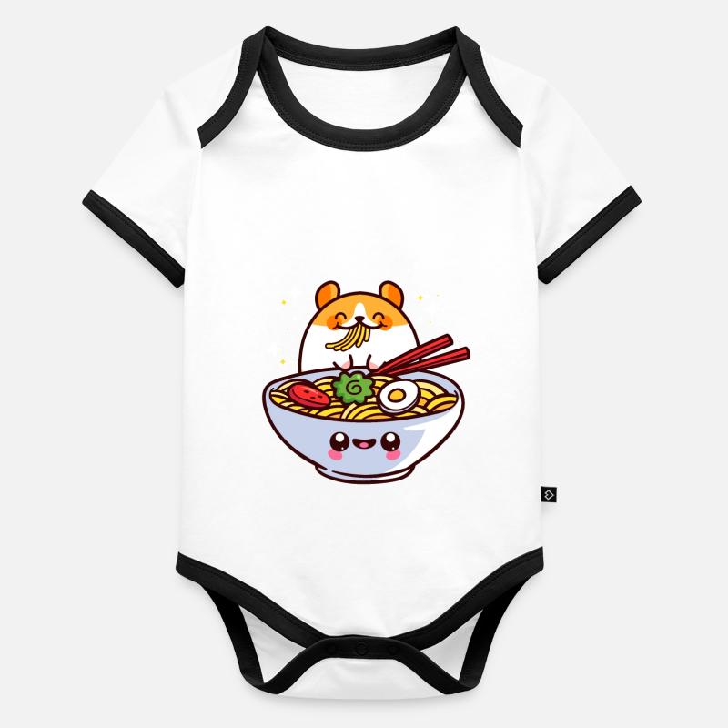 Ramen Body Bébé bio contrasté manches courtes