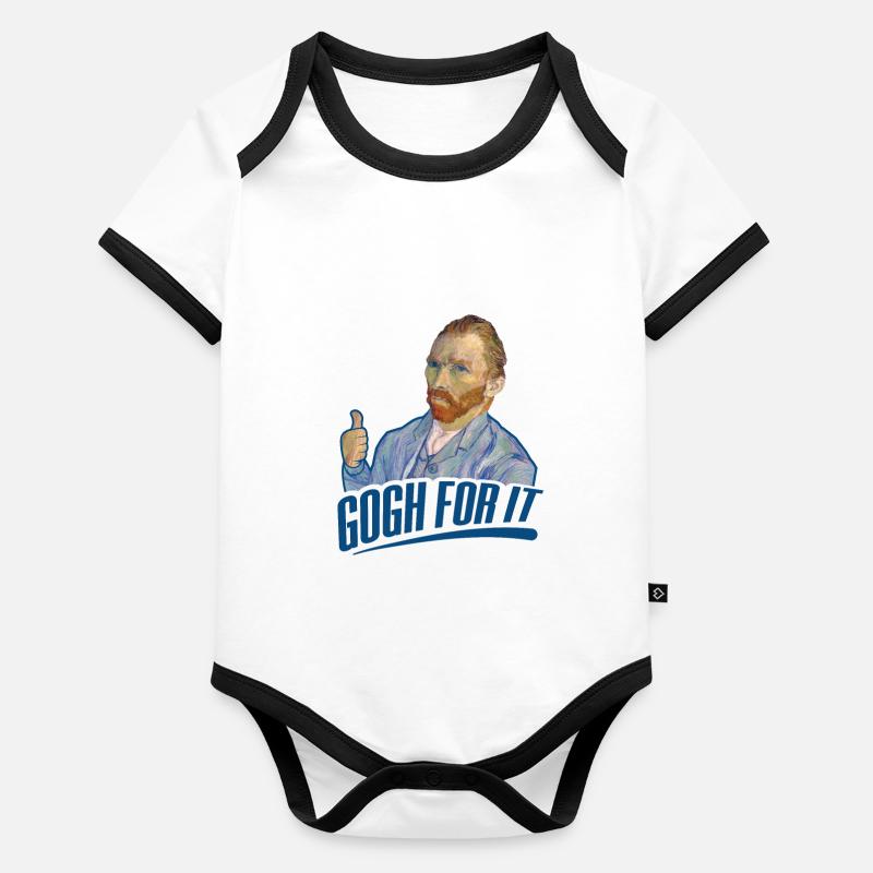 Van Gogh Spruch Künstler Kunst Baby Bio-Kurzarm-Kontrastbody