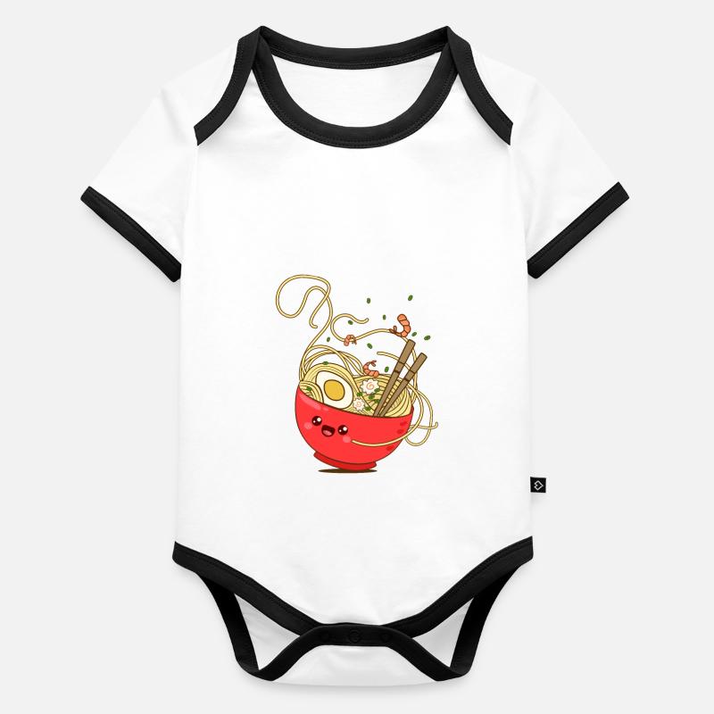 Ramen Body Bébé bio contrasté manches courtes
