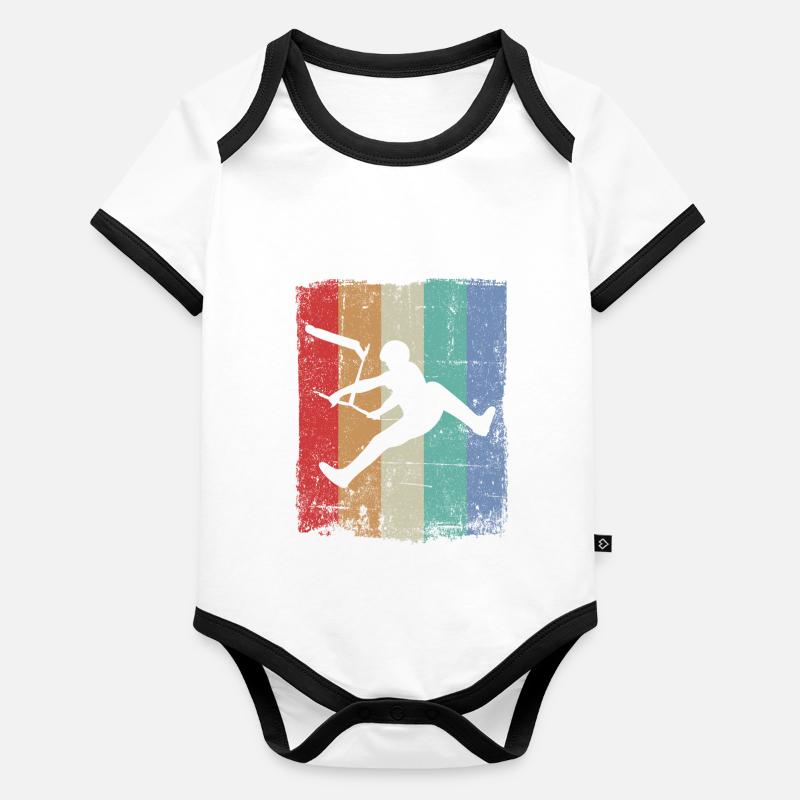 Cascadeur scooter scooter trottinette Body Bébé bio contrasté manches courtes