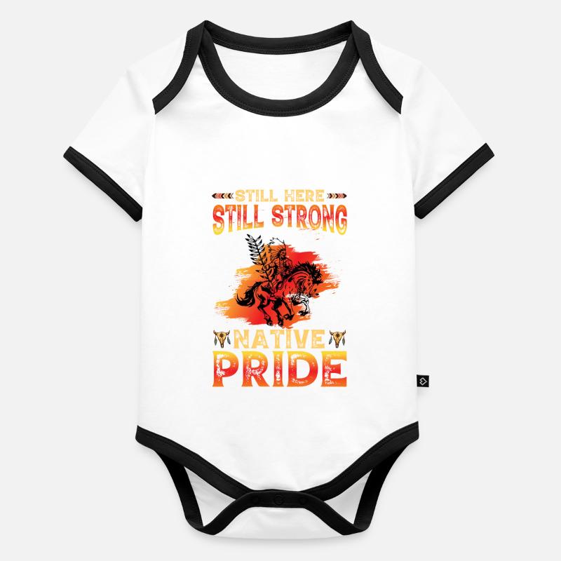 Tais-toi Strong Native Pride Body Bébé bio contrasté manches courtes