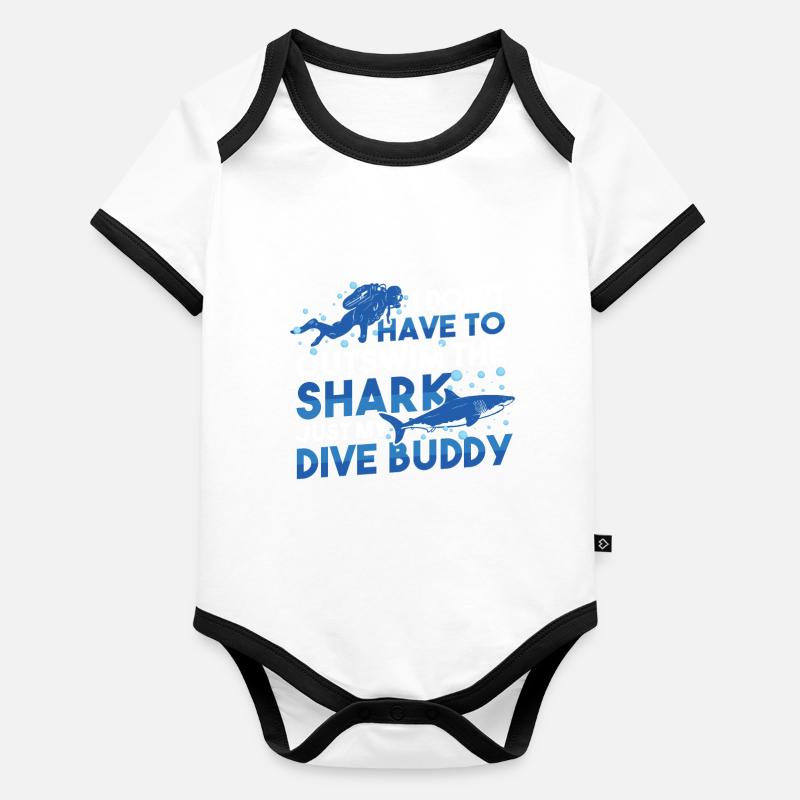Scuba Diving Organic Baby Contrasting Bodysuit