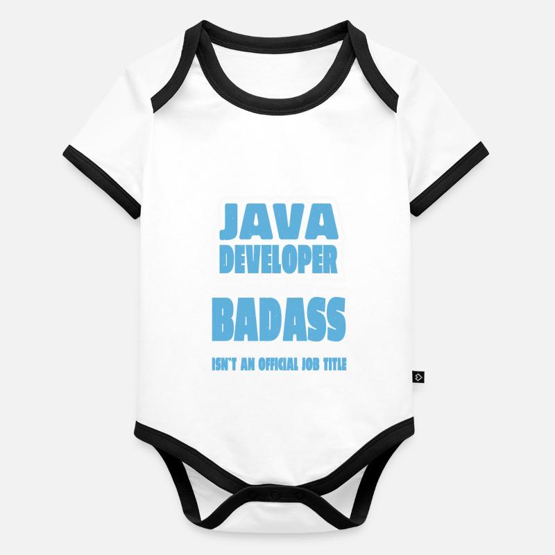 Java Developer Badass Baby Bio-Kurzarm-Kontrastbody