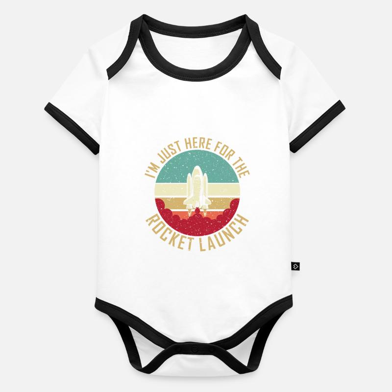 Aerospace Engineer Rocket Launch Flu Organic Baby Contrasting Bodysuit
