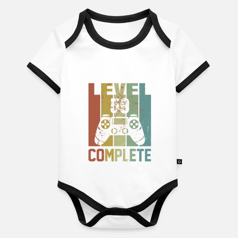 Level 59 complete Birthday Shirt Gift Organic Baby Contrasting Bodysuit
