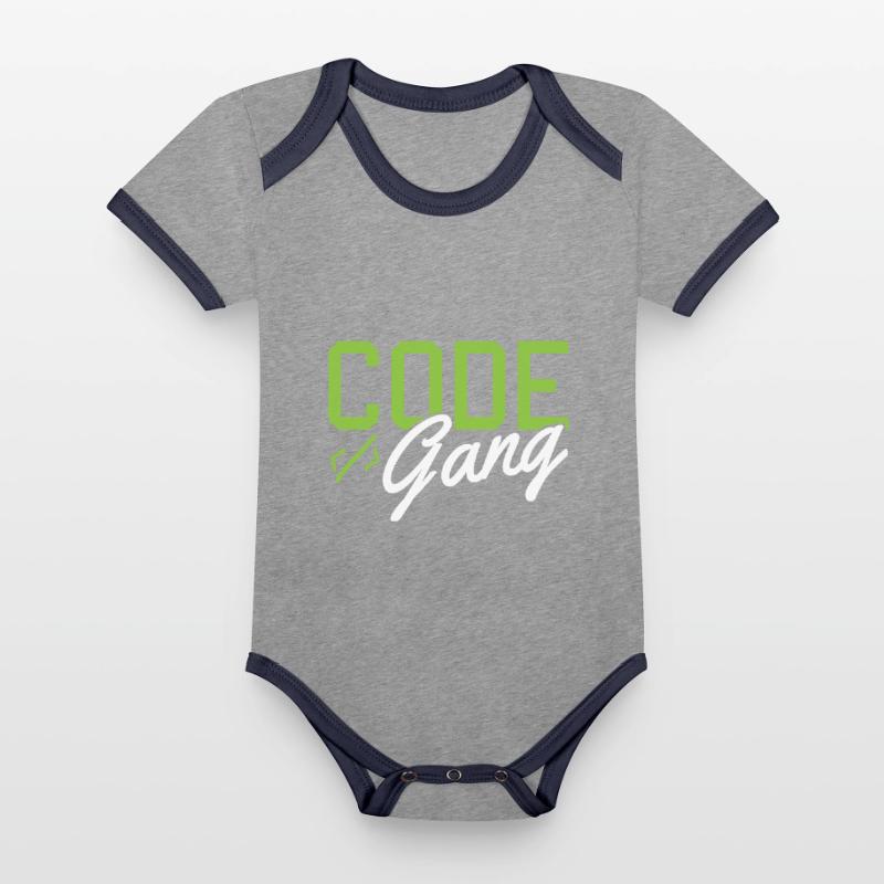 Hacking Programmer Hacker Code Coding Gift Organic Baby Contrasting Bodysuit