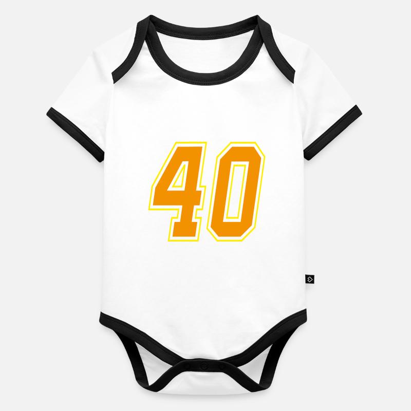 40 Baby Bio-Kurzarm-Kontrastbody