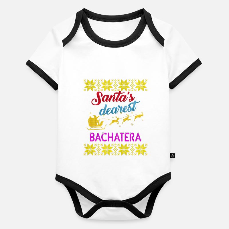 La Bachatera laide préférée du Père Noël Body Bébé bio contrasté manches courtes