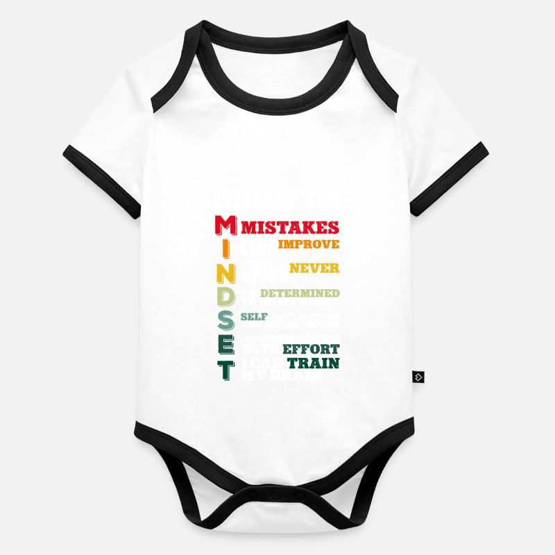 Mentalité de croissance des enseignants Body Bébé bio contrasté manches courtes