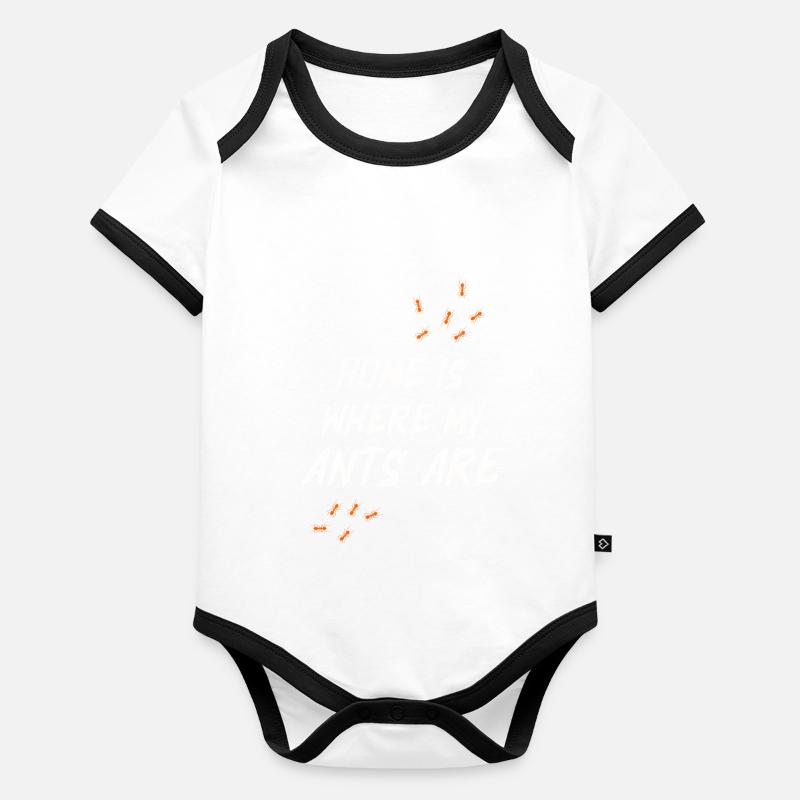 Fourmi Insecte Cadeau Nature Vermine Bug Fourmi Body Bébé bio contrasté manches courtes