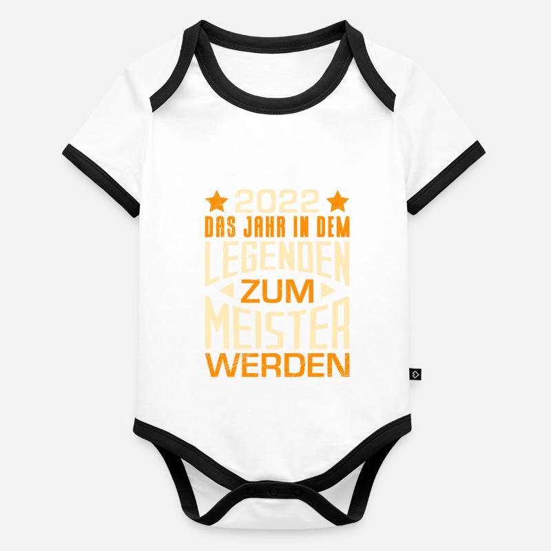 2022 das Jahr in dem Legenden Meister werden Baby Bio-Kurzarm-Kontrastbody