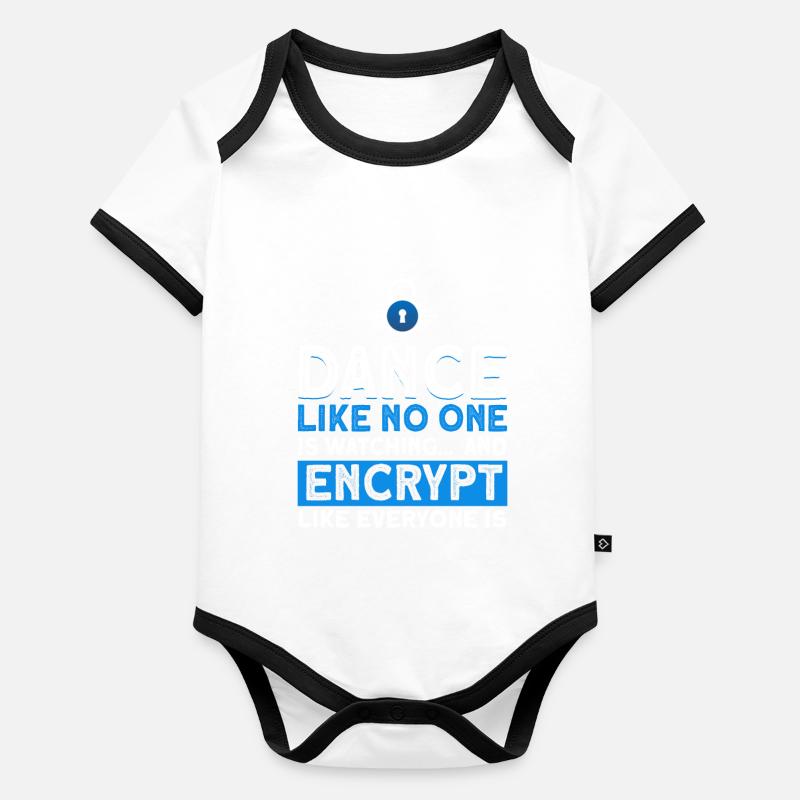 Computer Geek Sécurité informatique Cybersécurité Cadeau Body Bébé bio contrasté manches courtes