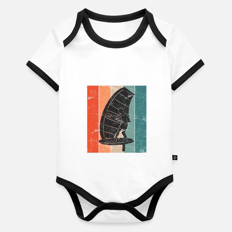 Wing Foil Wingsurf Wing Surfer Body Bébé bio contrasté manches courtes