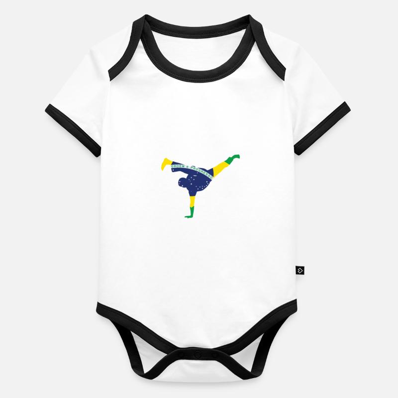Capoeira Acrobatics Martial Dance Acrobatics Organic Baby Contrasting Bodysuit