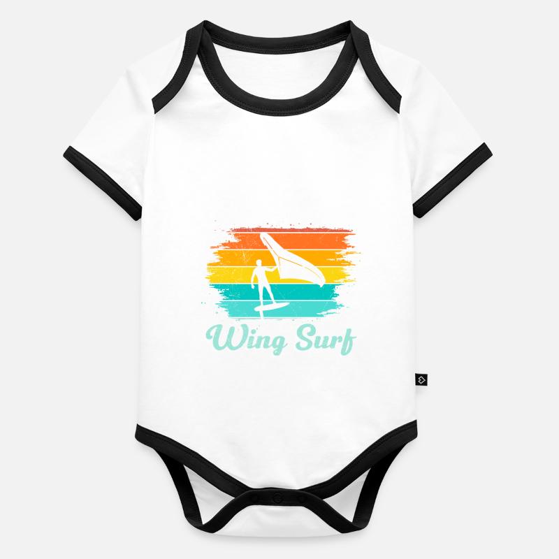 Wing Surf Baby Bio-Kurzarm-Kontrastbody