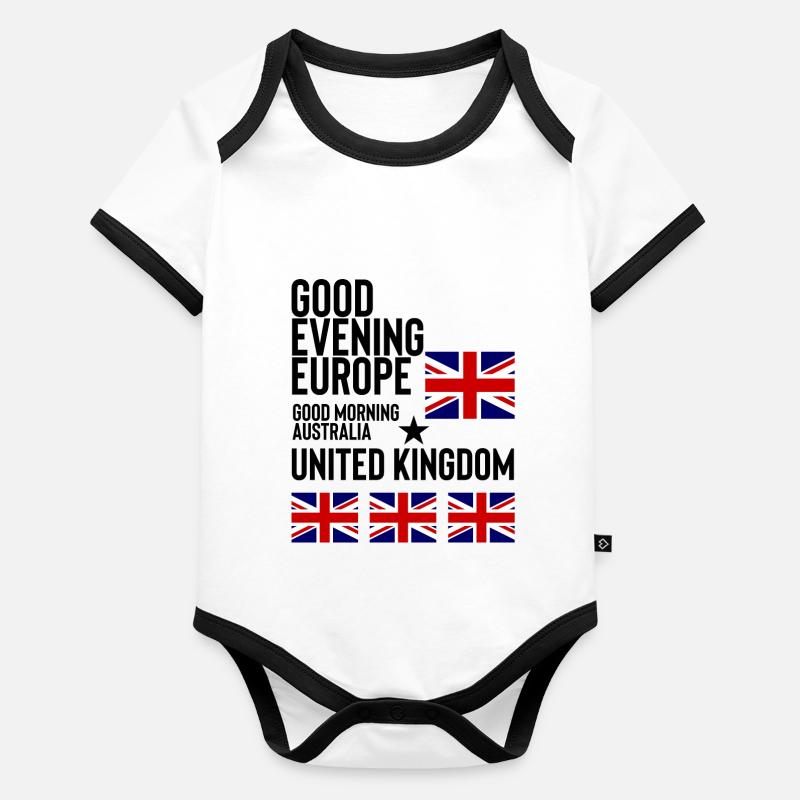Concours Eurovision de la chanson Body Bébé bio contrasté manches courtes