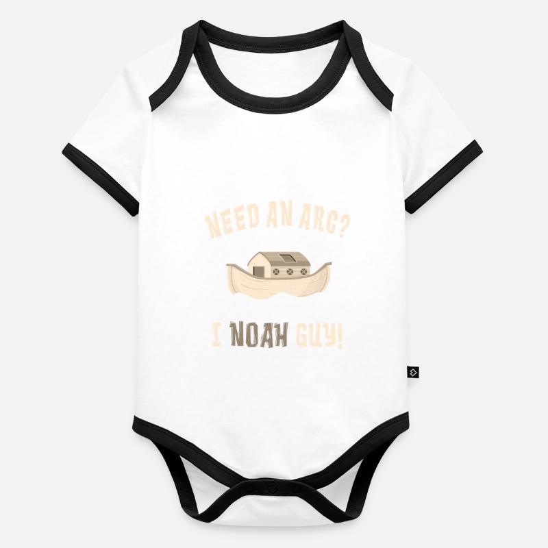 Need an arc? I Noah Guy! Organic Baby Contrasting Bodysuit