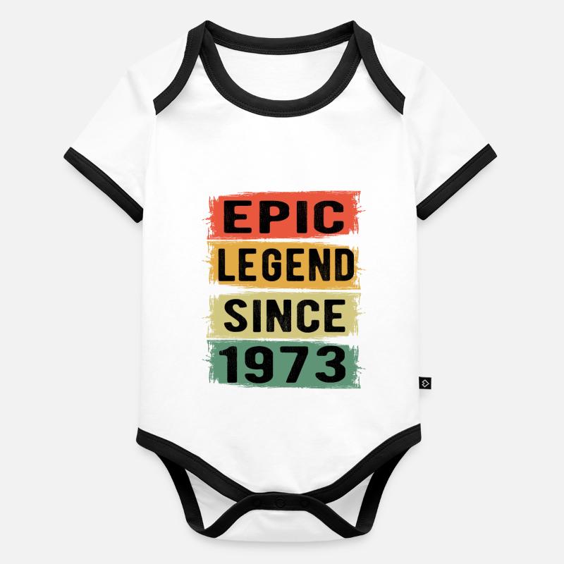 Born 1973 Birthday Gift Organic Baby Contrasting Bodysuit