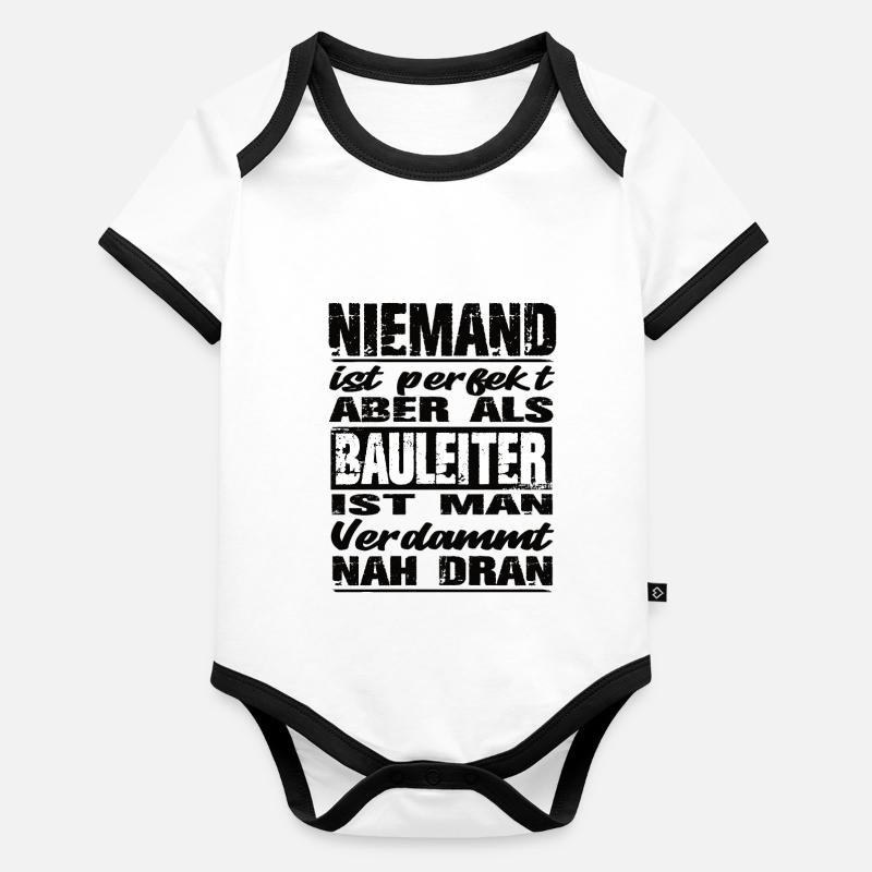 Bauleiter Baby Bio-Kurzarm-Kontrastbody