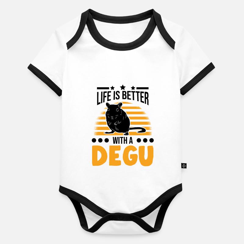 Life is better with an Degu Organic Baby Contrasting Bodysuit