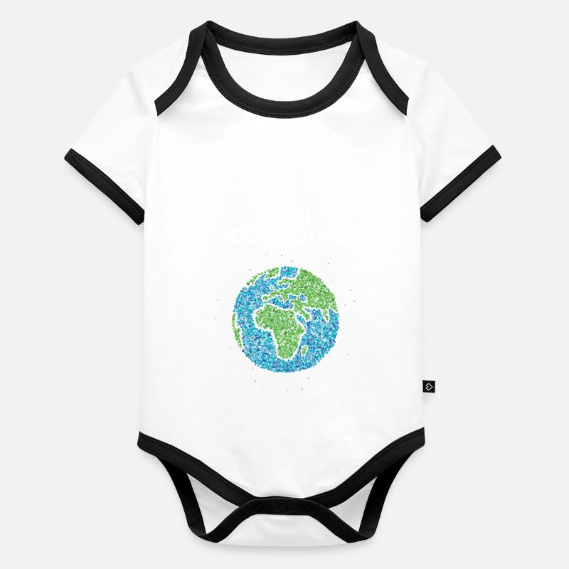 Mutter Erde Umwelt KlimaUmweltschutz Baby Bio-Kurzarm-Kontrastbody