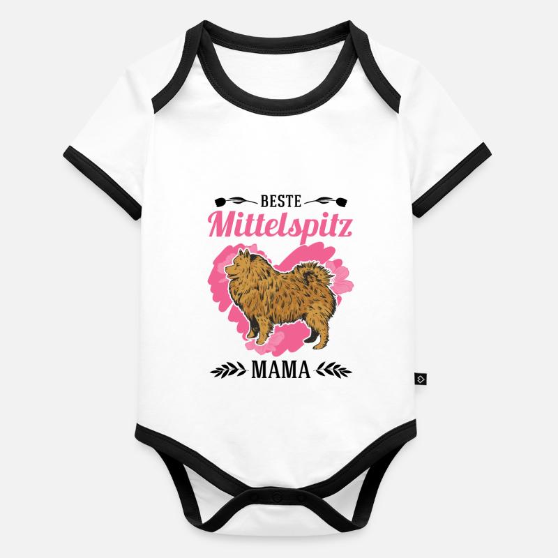 Meilleur Mittelspitz Mama Body Bébé bio contrasté manches courtes