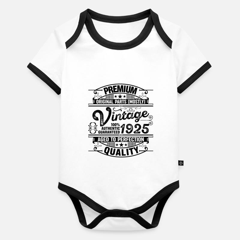 Superior Quality 1925 Aged To Perfection Organic Baby Contrasting Bodysuit