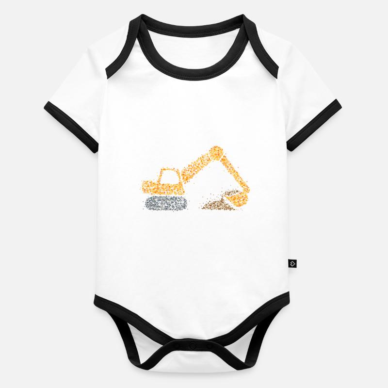 Bagger Baggern Baggerfahrer Baggerführer - Baby Bio-Kurzarm-Kontrastbody - undefined