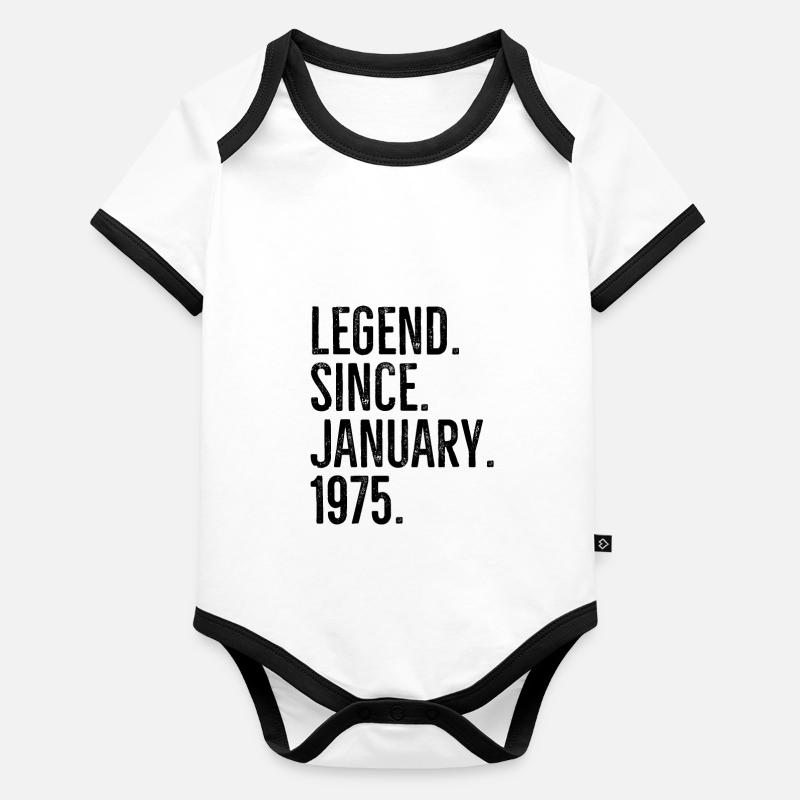 Legende seit Januar 1975 Baby Bio-Kurzarm-Kontrastbody