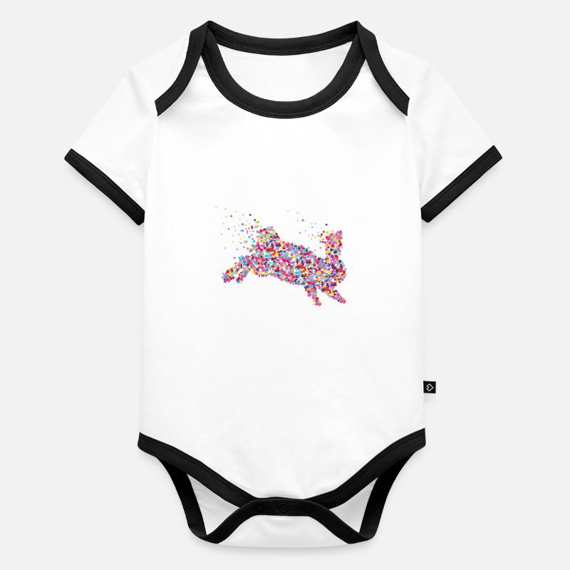 Lapin Lapin Lapin Élevage Carnickel Body Bébé bio contrasté manches courtes