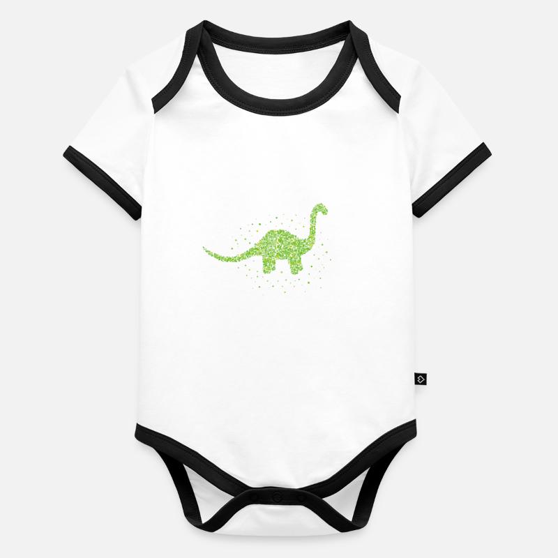 Brachiosaurus Dinosaure Dino Cadeau Body Bébé bio contrasté manches courtes