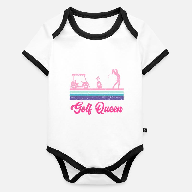 Golf Queen Golfeur Body Bébé bio contrasté manches courtes