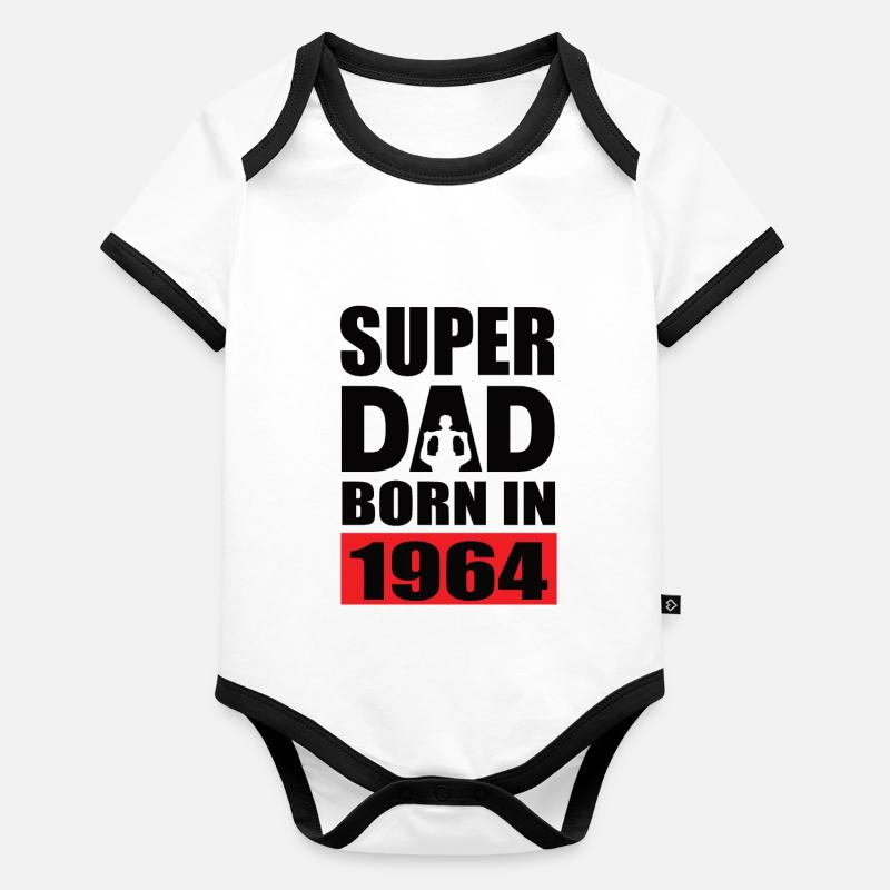 Dad's birthday 1964 Organic Baby Contrasting Bodysuit