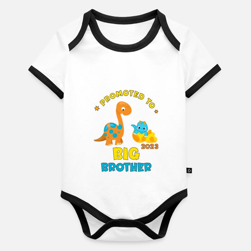 Älterer Bruder 2023 Baby Bio-Kurzarm-Kontrastbody