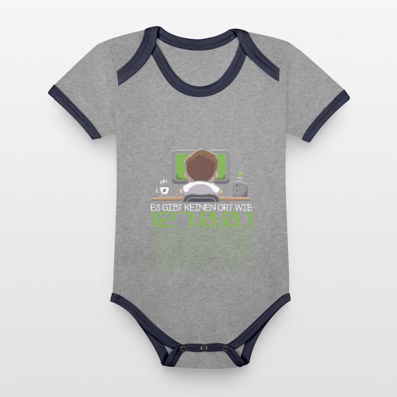 Programmer Coder Software Developer Organic Baby Contrasting Bodysuit