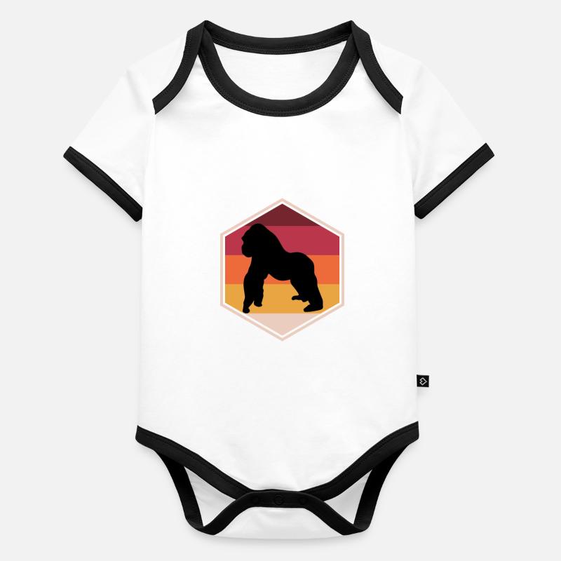 Idée cadeau Epic Gorilla pour garçons Body Bébé bio contrasté manches courtes