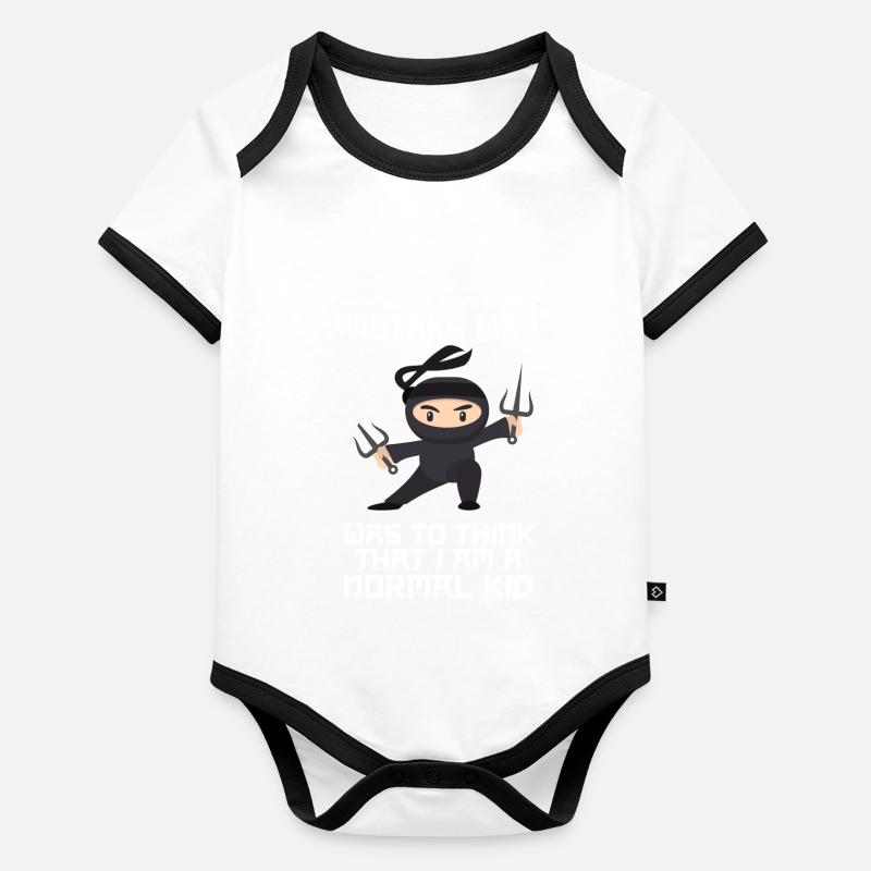 Ninja Organic Baby Contrasting Bodysuit