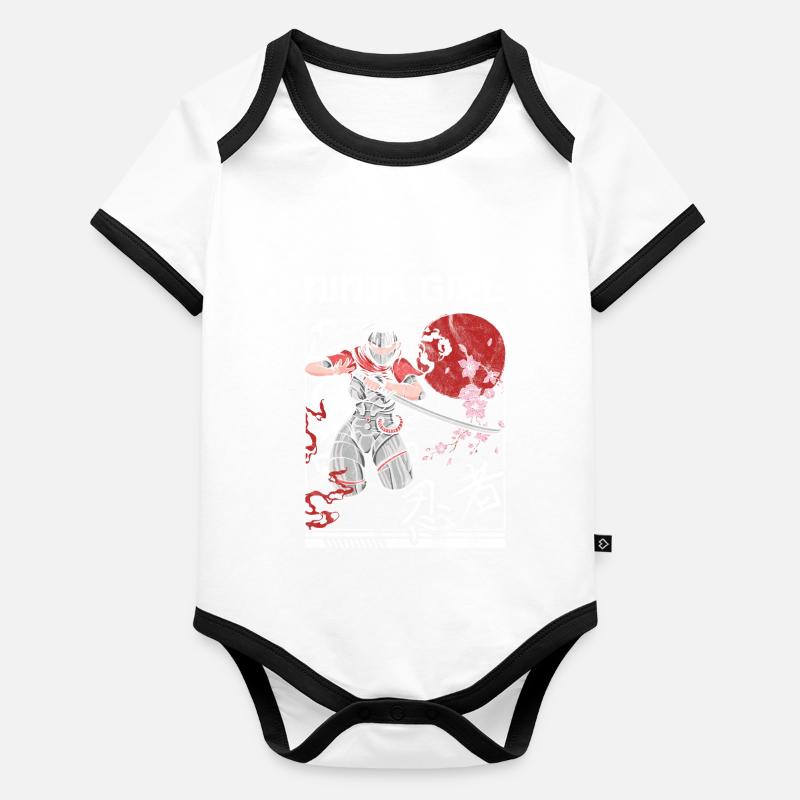 Ninja Body Bébé bio contrasté manches courtes