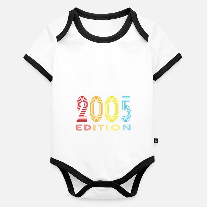 Édition limitée 2005 Body Bébé bio contrasté manches courtes