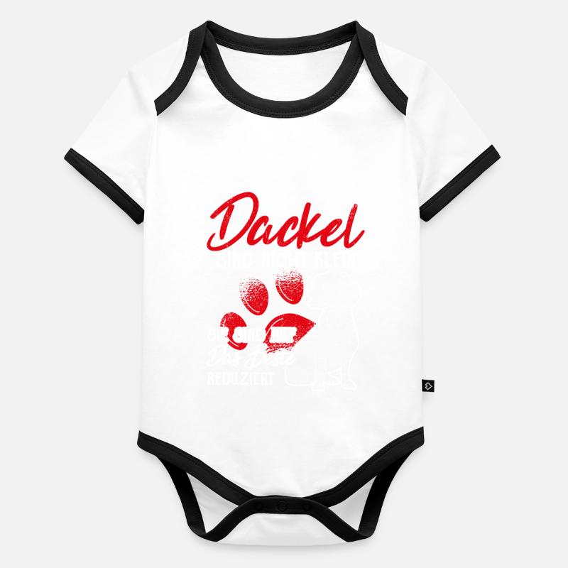 Dackel sind auf das Beste Reduziert Dackel Geschen Baby Bio-Kurzarm-Kontrastbody