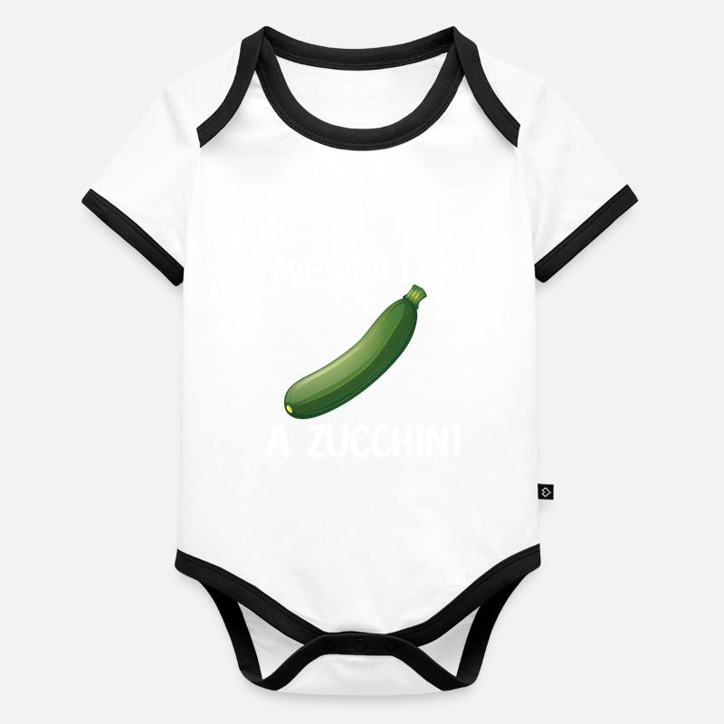 Courgettes Halloween Body Bébé bio contrasté manches courtes
