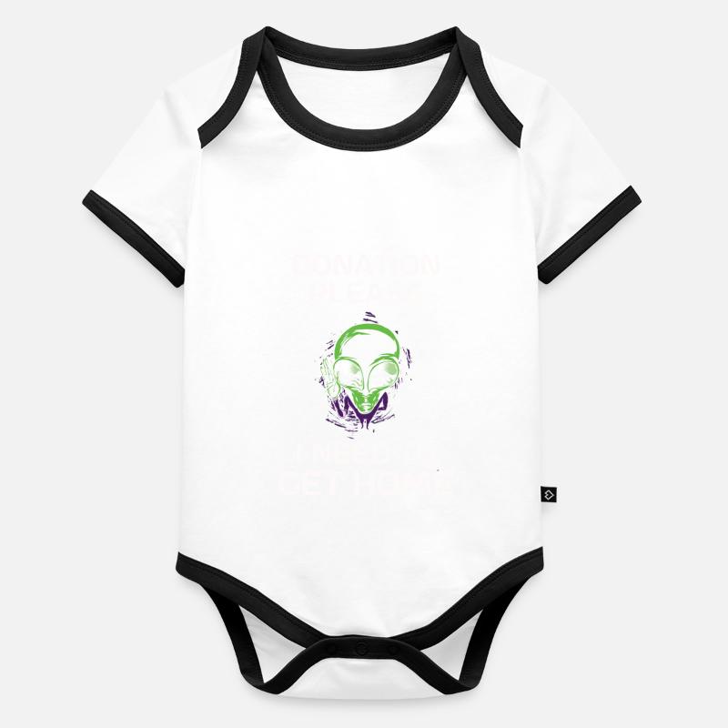 Alien Gift Extraterrestrial Ufo Area 51 Sci-fi Organic Baby Contrasting Bodysuit