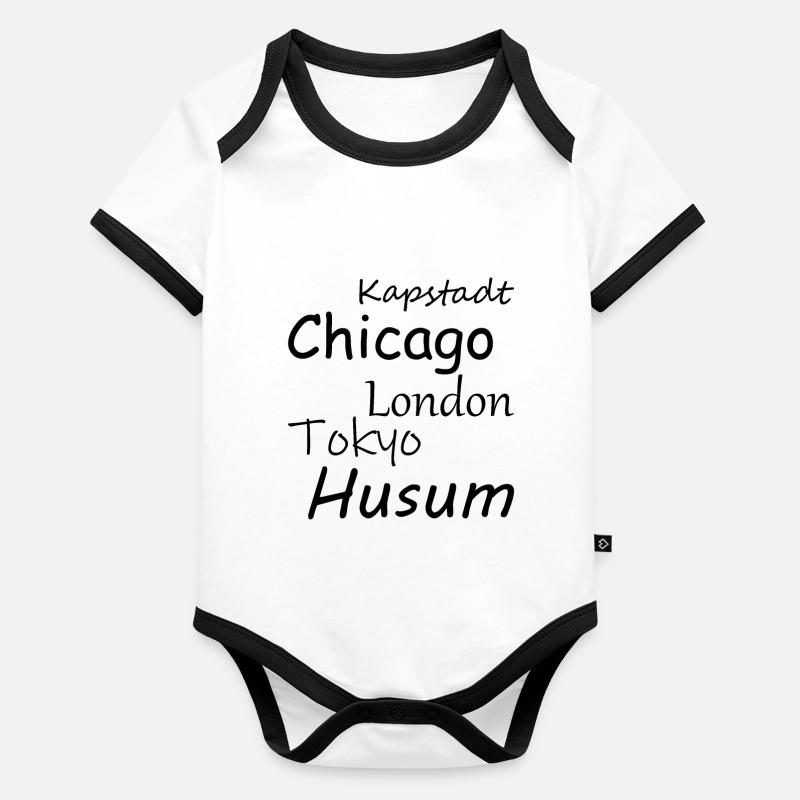 Husum Baby Bio-Kurzarm-Kontrastbody
