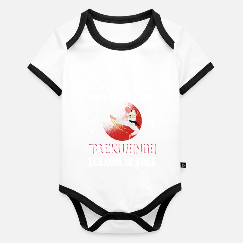 TKD Korean Martial Arts Tae Kwon Baby Bio-Kurzarm-Kontrastbody